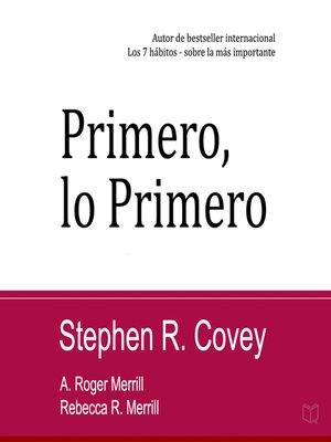 cover image of Primero, lo primero